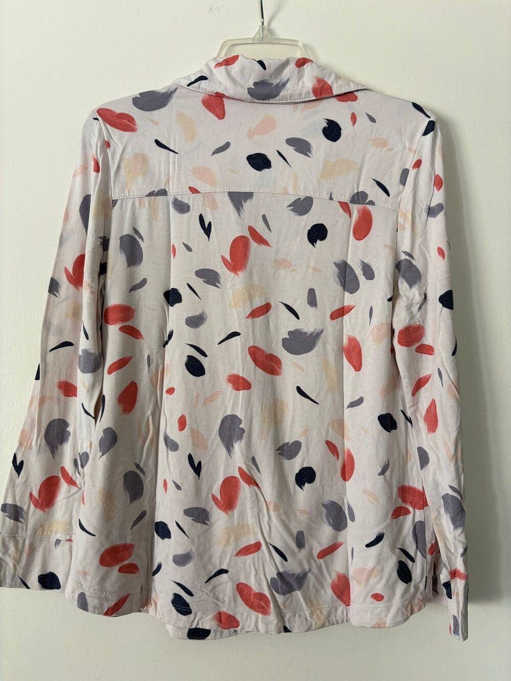 Soma 2 PC Cool Nights Pajama Set S Long Sleeve Pockets Abstract Brushstroke Luxe - Picture 2 of 10